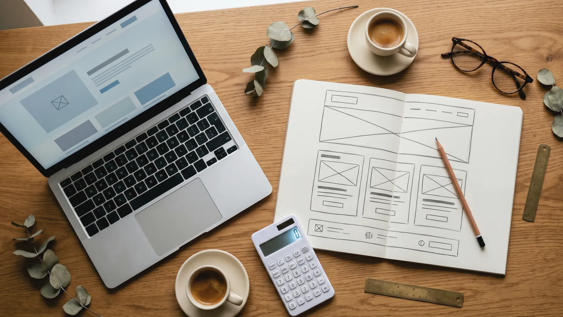 Comparación visual entre una plantilla web y un diseño web a medida