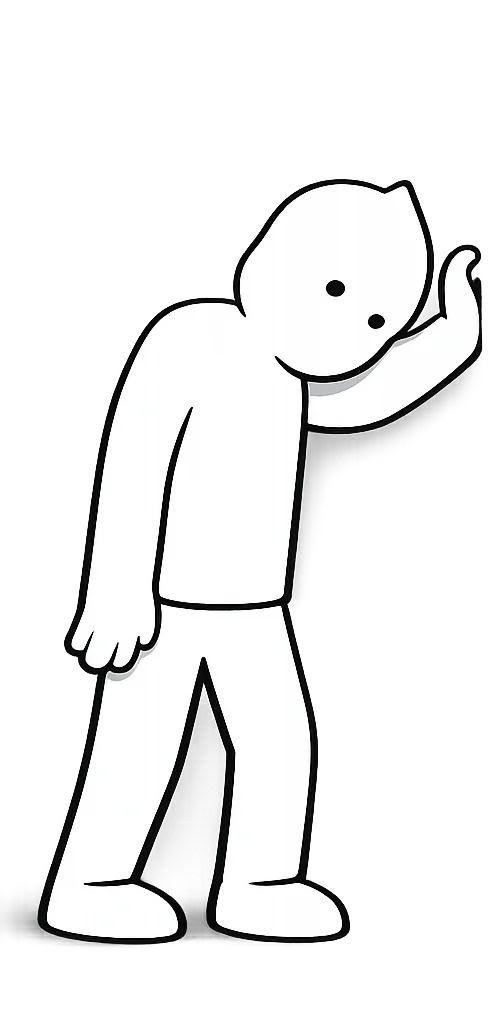 Personaje frustrado ante la brecha tecnológica