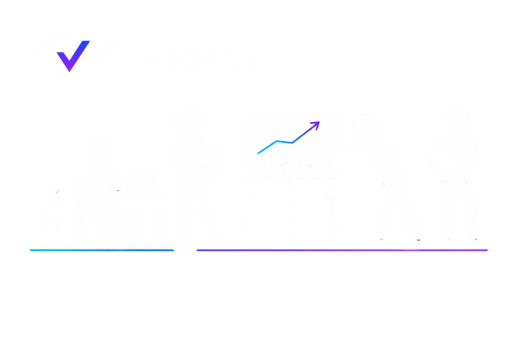 Equipo Gravitas AI trabajando en oficina — automatización, desarrollo y productos