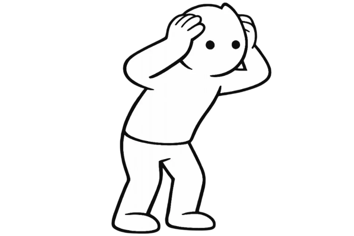 Personaje frustrado ante mensajes de clientes perdidos