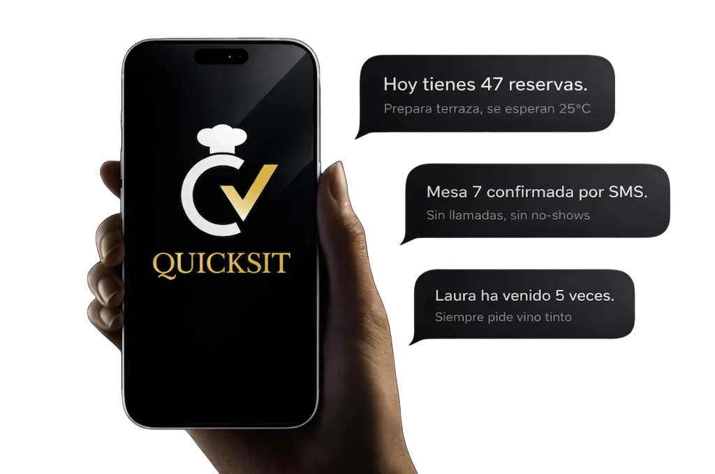 QuickSit — plataforma de gestión inteligente de reservas en móvil